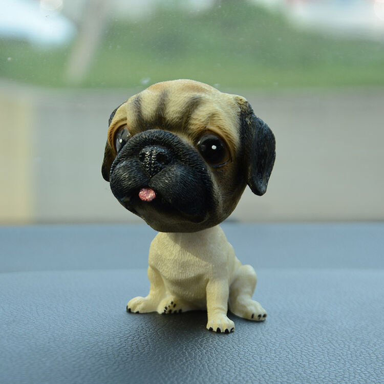 小狗狗摇头汽车摆件女哈巴狗公仔车内装饰创意车饰车载摆设饰品男