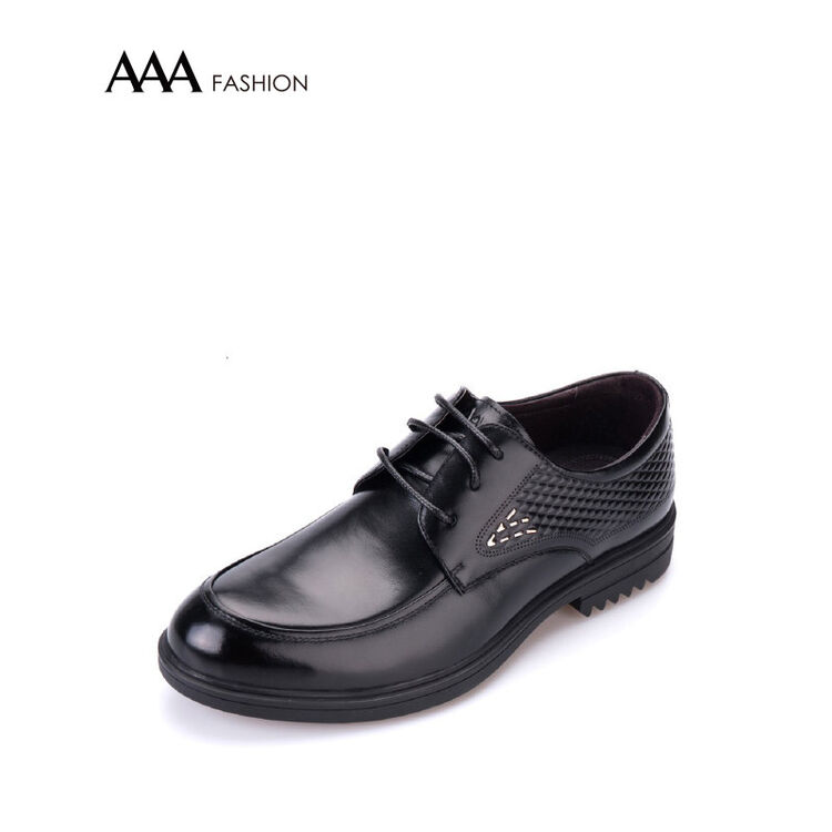 aaa 牛皮简约舒适系带男士皮鞋 黑色 250