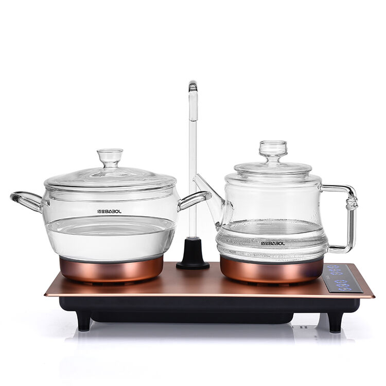 babol/佰宝 dch-901全自动玻璃电热水壶 家用泡茶壶自动上水断电 玫瑰