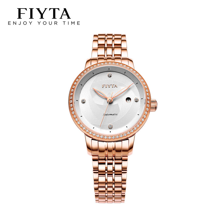 飞亚达fiyta女表花语系列专柜款机械腕表迪士尼美女与野兽特别款女表