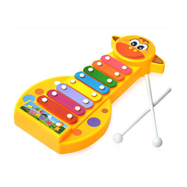 婴幼儿音乐玩具宝宝玩具儿童手敲八音琴 黄色