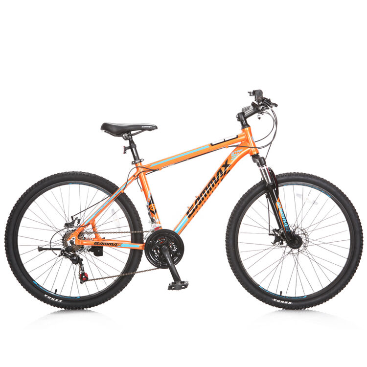 杰玛仕山地车自行车铝合金车架日本禧玛诺21速双碟刹 天启 柔纱橙色