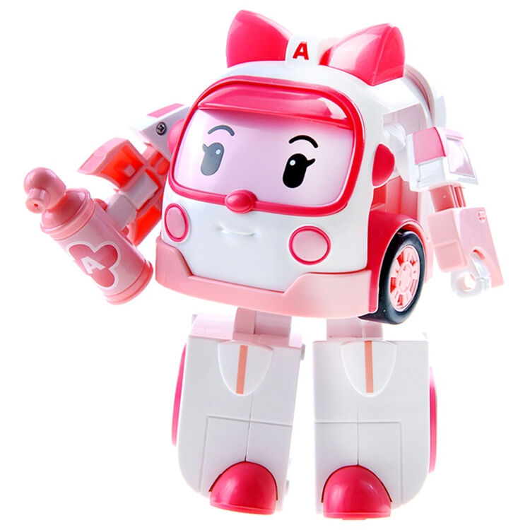 银辉玩具(silverlit) 正版授权poli玩具 安巴闪亮变形救护车 早教益智