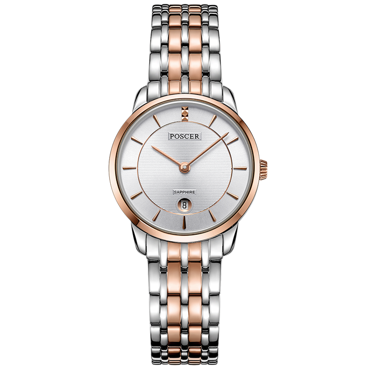 宝时捷 手表 女士手表 石英表 手表 女 钢带防水简约