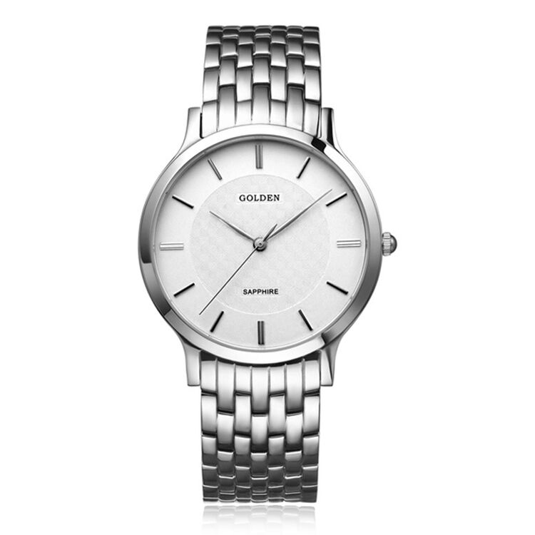 古尊(golgen)手表 纤薄系列石英男表白色gn.9058m.ps