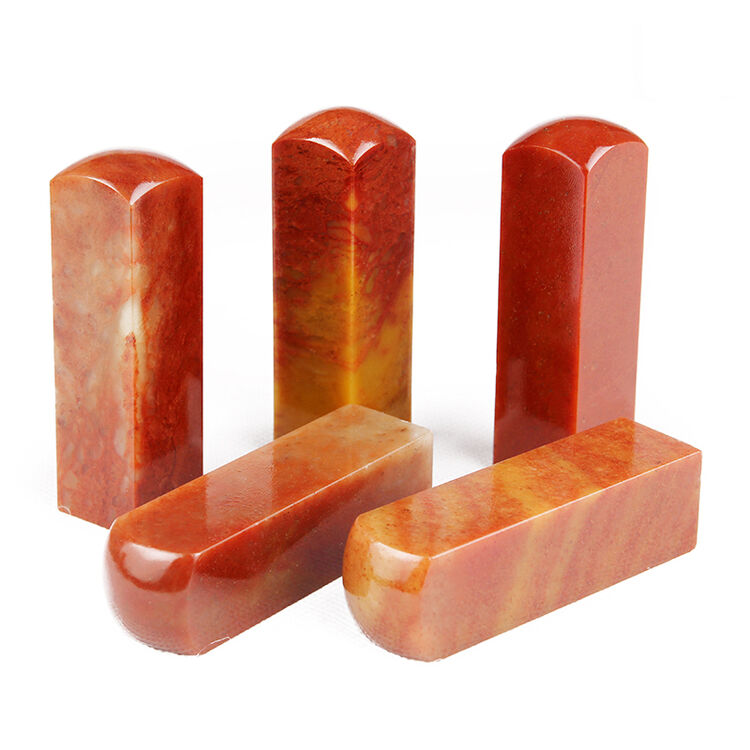 一刀印阁 寿山石红石篆刻印章石料印石章料刻章石头藏书法书画印章2x2