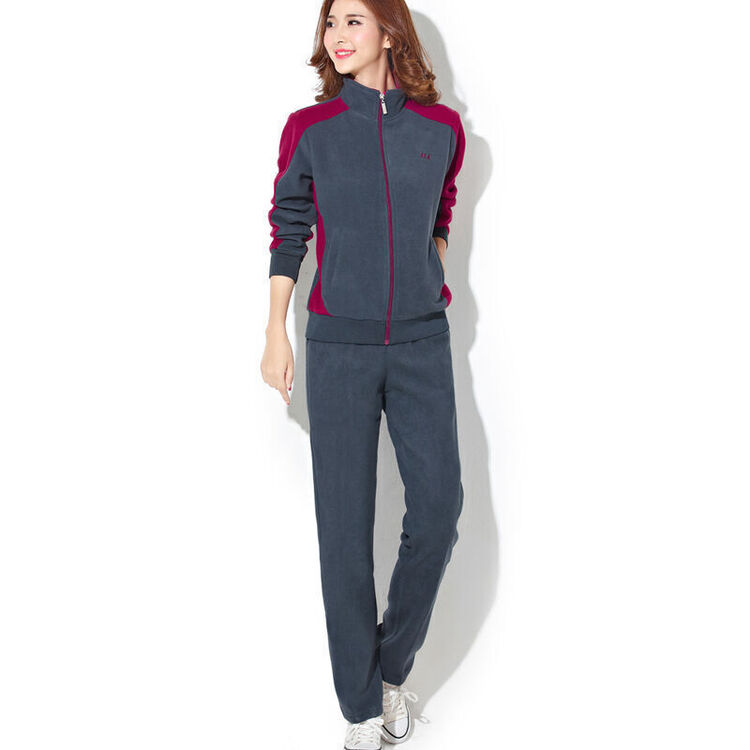 运动户外套装中老年运动服套装两件套女秋冬款宽松加肥加运动服妈妈装