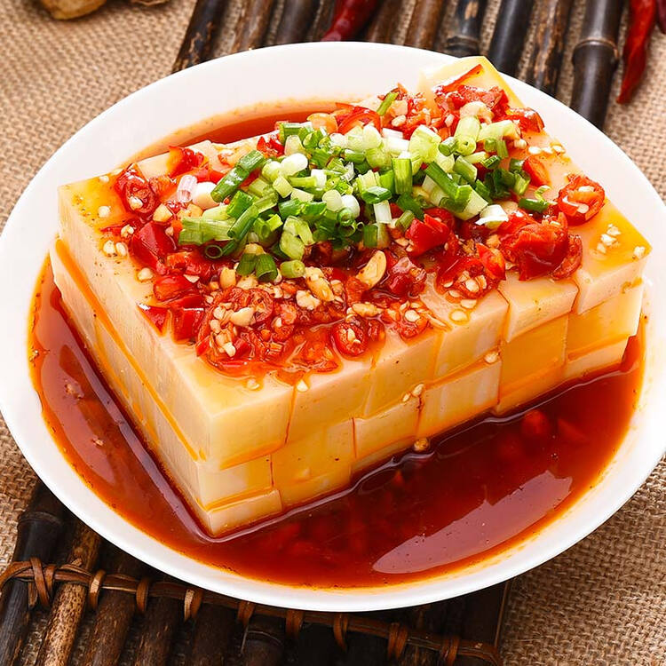 贵州贵阳特色特产小吃自制手工米豆腐凉粉凉菜三斤送24包配料