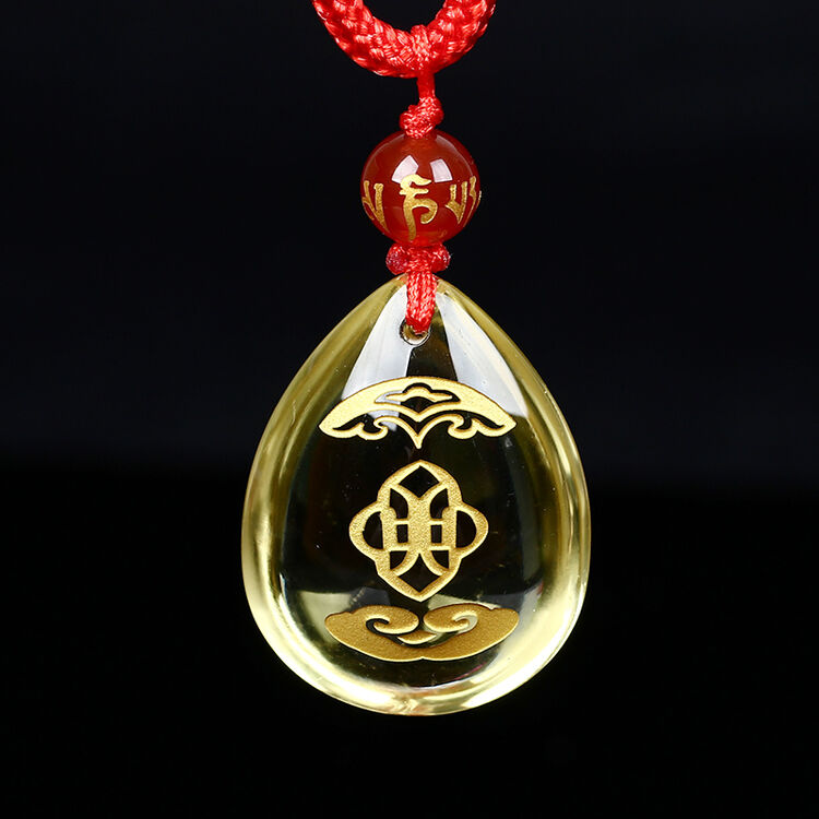 七星堂2018年生肖猪吊坠女款属猪人狗年开运吉祥物亥卯双珠 吊坠款