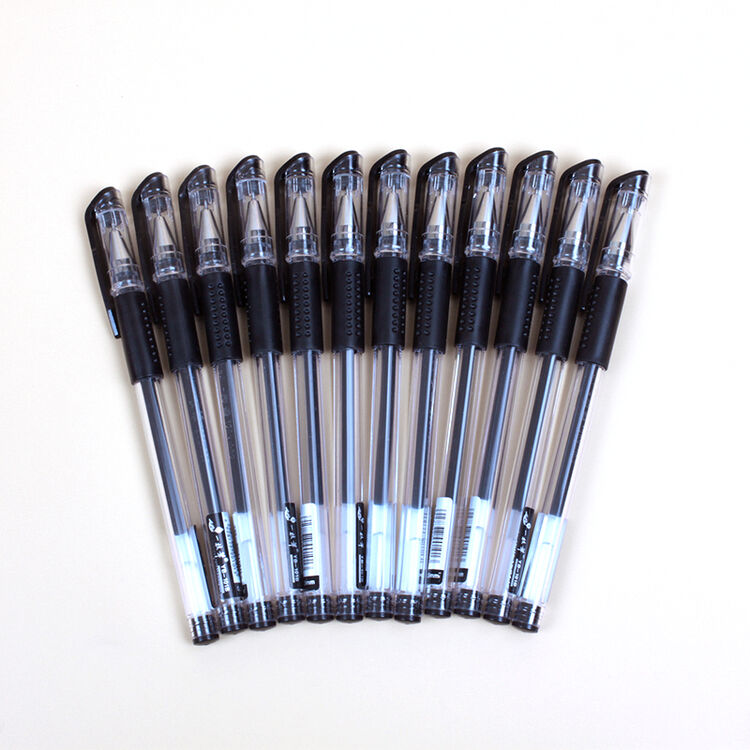 一支笔 中性笔黑色0.5水笔签字笔12支装办公学生文具yb-101b