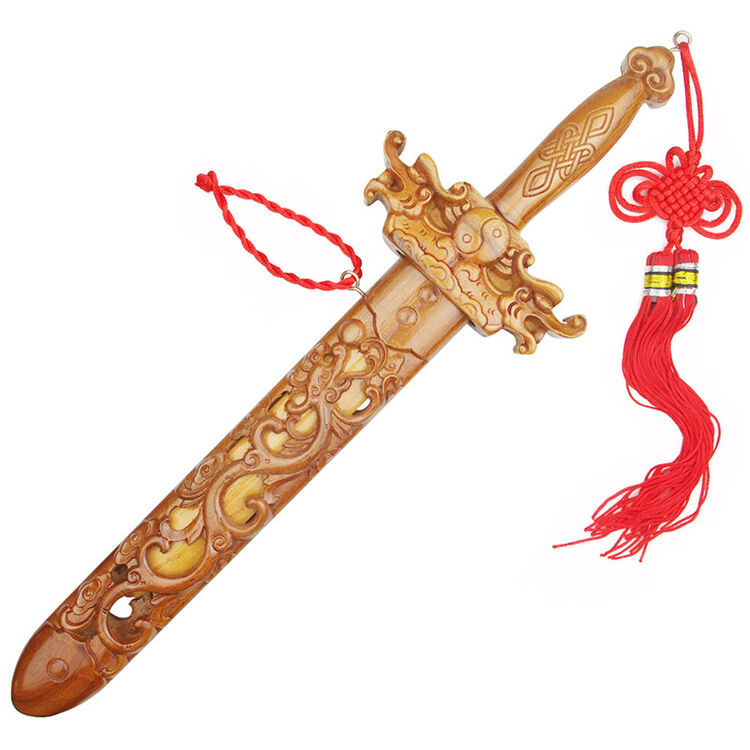 普生缘 龙凤呈祥桃木剑 肥城桃木 35cm