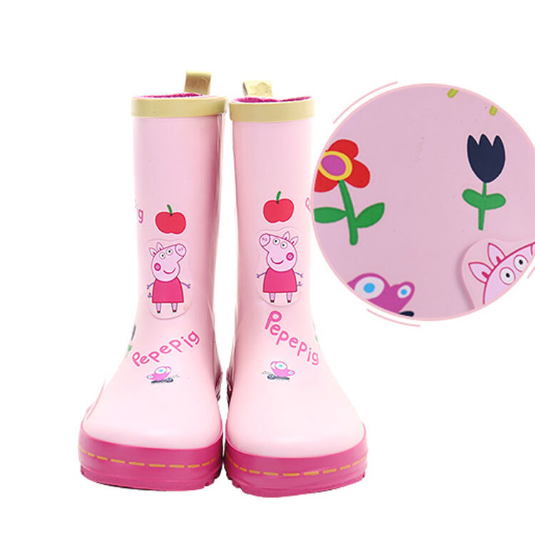 小猪佩奇雨靴女夏季透气小学生雨鞋男童防滑中大童可爱 粉色小猪 23码