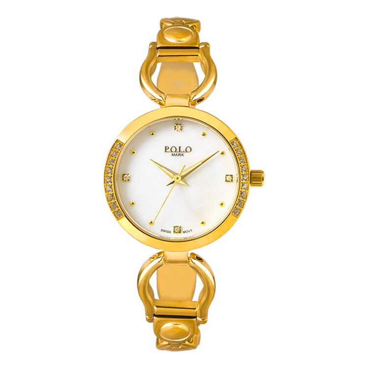 保罗马克(polomark)手表 女士时尚石英表休闲腕表简约超薄夜光防水