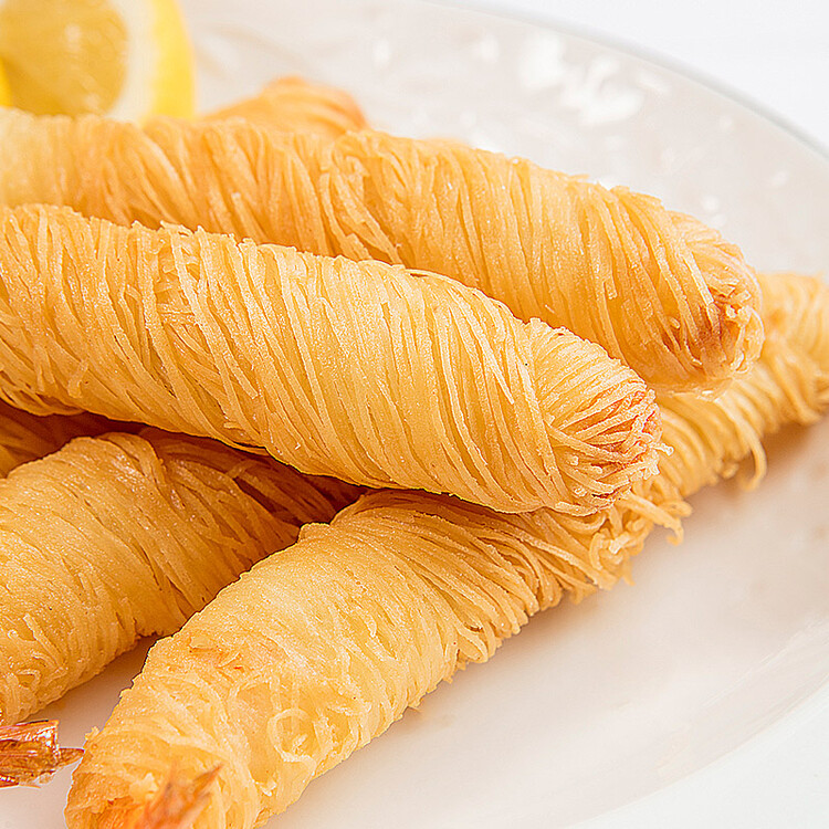 极地湾 国产冷冻千丝万缕面线虾 260g 10只 袋装 海鲜水产 煎炸小食