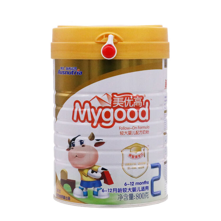 澳优(ausnutria) 美优高荷兰原装进口婴儿配方奶粉 2段 800克 4罐