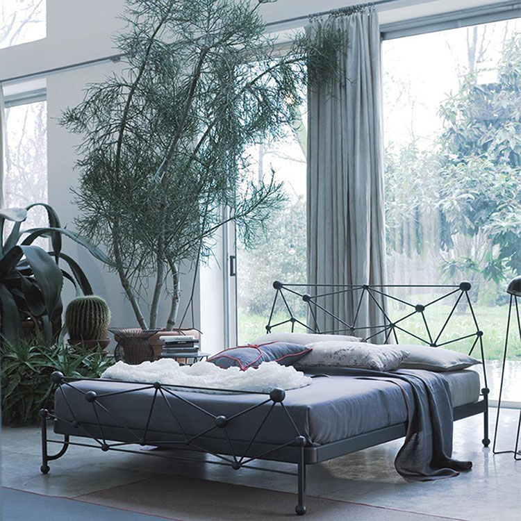 美式乡村床 田园铁艺床可定制铁架床简约双人床1.2 1.5 1.