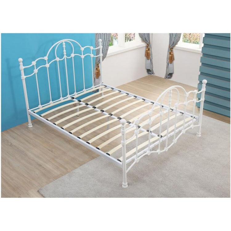 5米1.8米单人双人床铁艺床铁架床 白色 1500mm*2000mm
