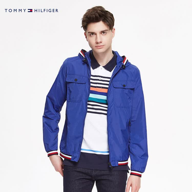 【余文乐同款】tommy hilfiger 男装2018春季夹克-mw0mw05274os 蓝色