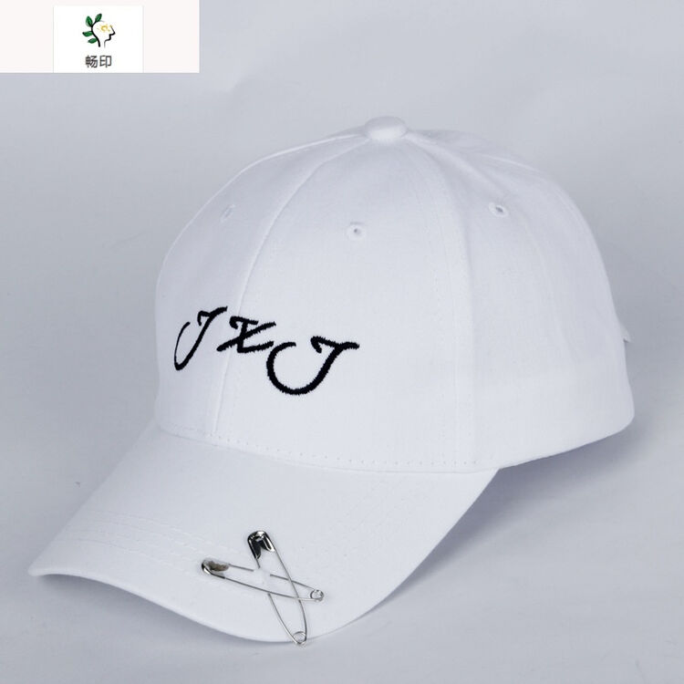 弯檐时尚长带子鸭舌帽 户外 帽子xzl jxj黑字 白帽子jx783 可调节