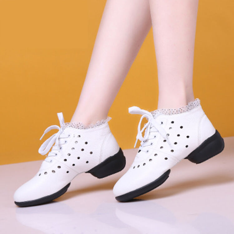 夏季舞鞋女式广场舞镂空舞蹈鞋 白色 36【图片 价格 品牌 评论】