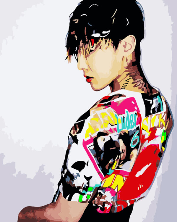 diy数字油彩画权志龙数字油画人物照片定制gd薛之谦鹿晗gdragonsn7441