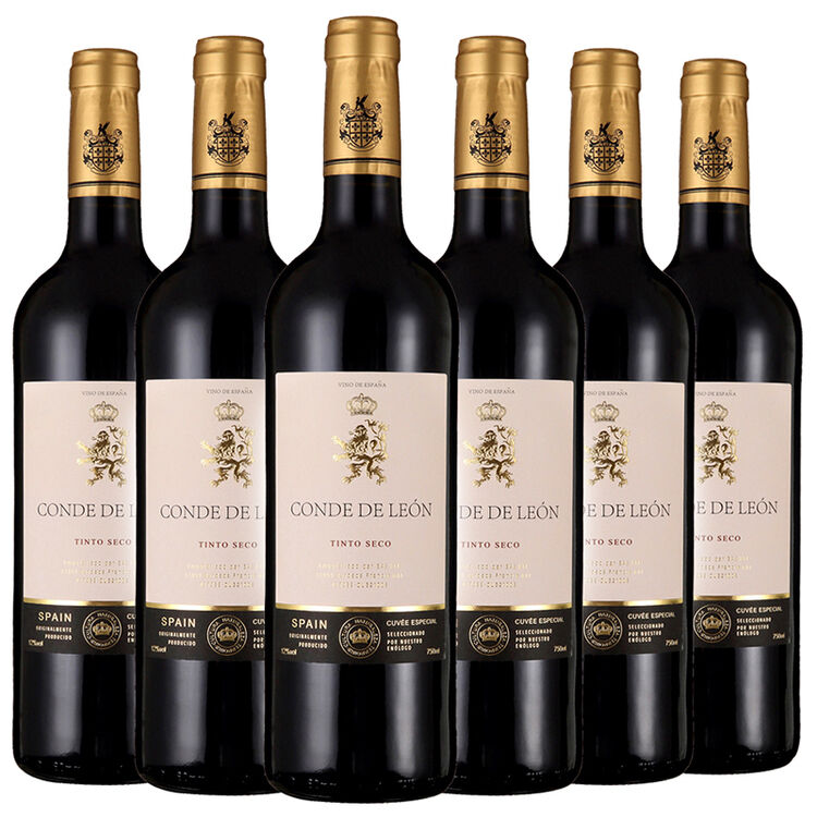 西班牙原瓶进口红酒   金狮伯爵(conde de leon)干红葡萄酒 750ml*6瓶