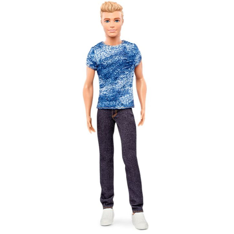 男barie芭比娃娃男朋友肯 时尚达人系列生日礼物 蓝色t恤款 标配