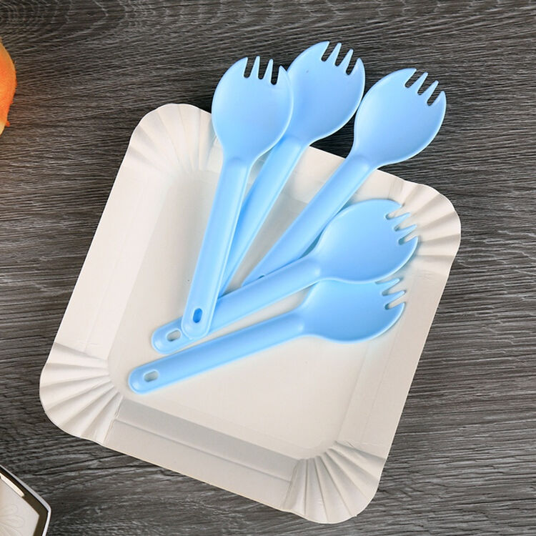 名の器 名器一次性叉碟套装生日蛋糕叉盘餐具套装一次性塑料叉纸碟