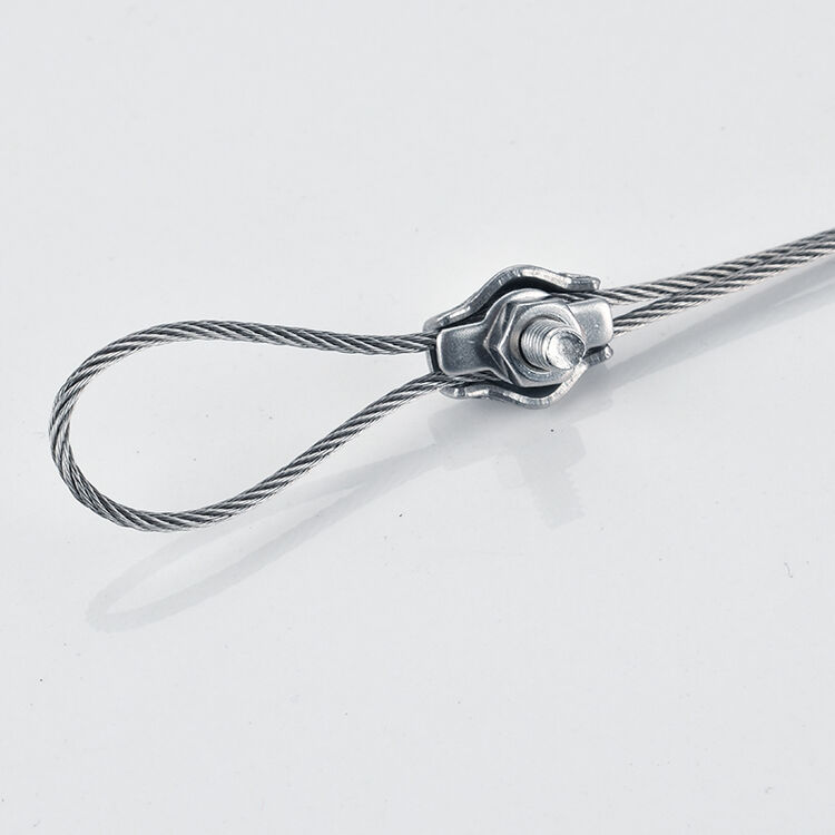 304不锈钢单夹头 钢丝绳紧固夹刹车线夹头卡头卡扣绳卡装饰夹线卡 m2