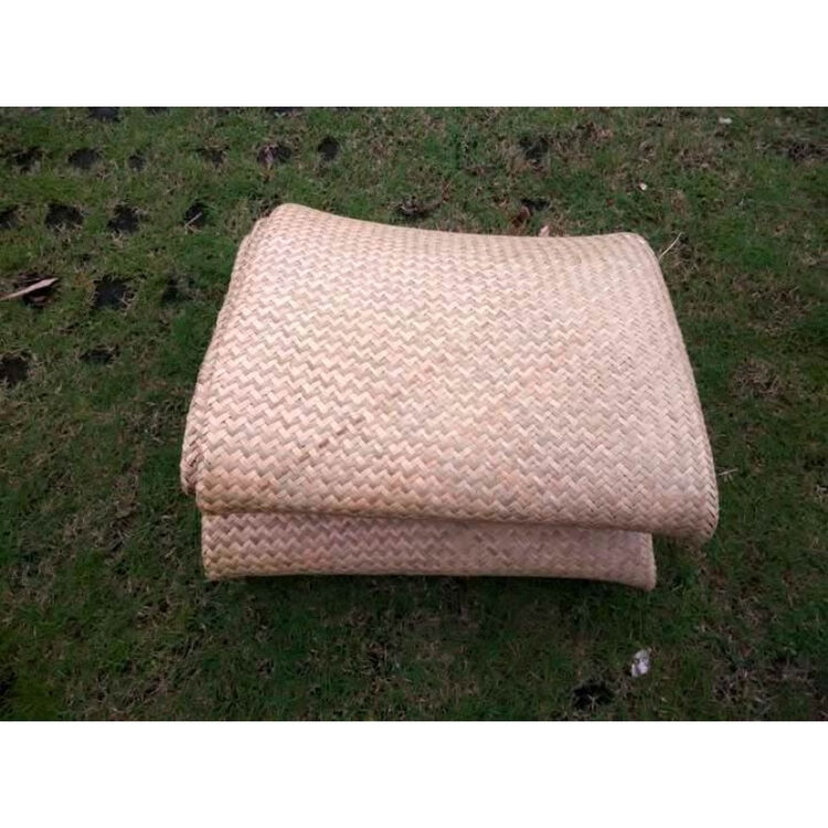 夏季编织手工折边天然蒲草席广东花草席子加密加厚纯手工 本色蒲草席