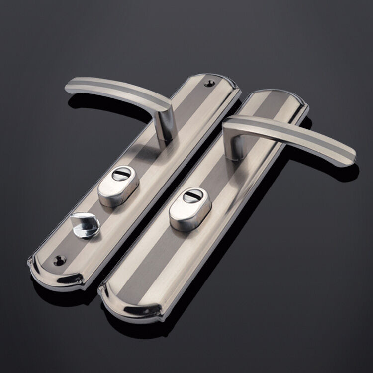 防盗门把手锁整套黑金执手锁大门锁防盗锁门把手通用型加厚面板 门厚5