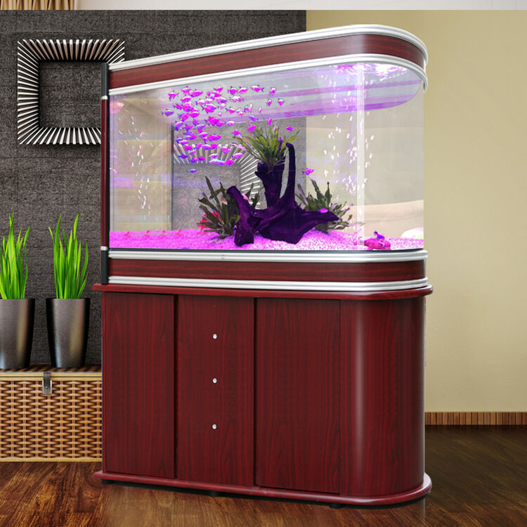 迪顺 客厅u型鱼缸家用生态水族箱隔断大中小型玻璃鱼缸免换水包邮