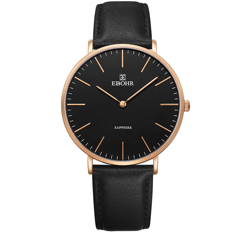 依波(ebohr)手表 简悦系列时尚潮流皮带石英情侣表男表钟表50770137