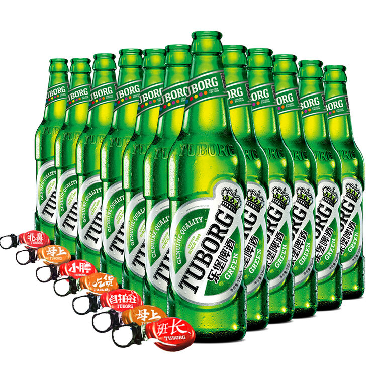 嘉士伯乐堡啤酒(tuborg)拉环盖小瓶装啤酒330mlktv啤酒 12瓶330ml