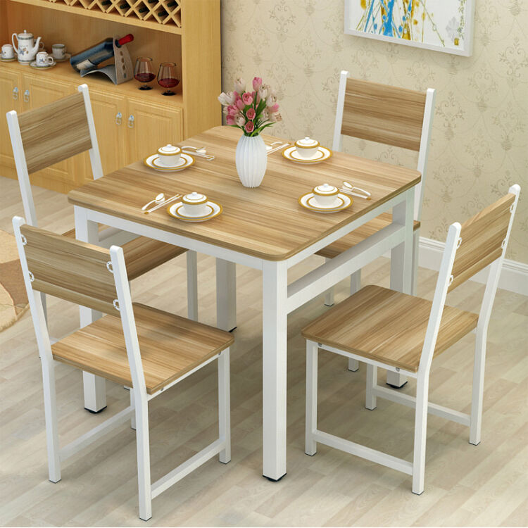 菲卡思(feikasi) 简易四方桌正方形餐桌方桌餐厅餐桌椅组合快餐桌椅大