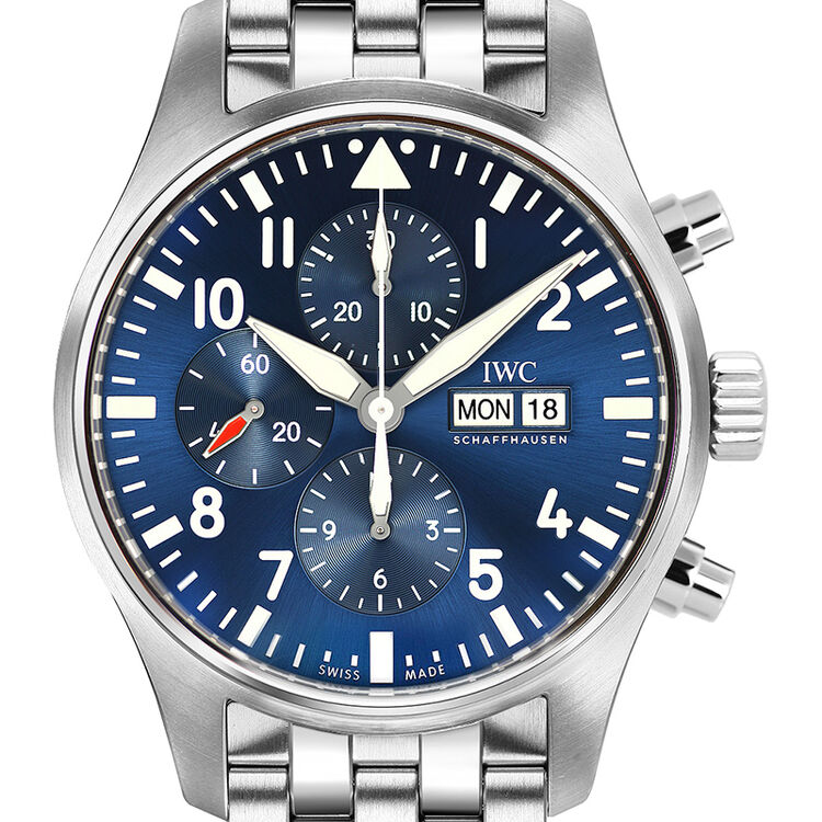 瑞士万国iwc手表经典飞行员系列自动机械男表 小王子钢带 iw377717
