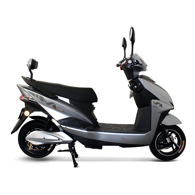 小刀电动车电摩助力车60v全新双人男女电瓶车代步车超领亚光电镀银灰