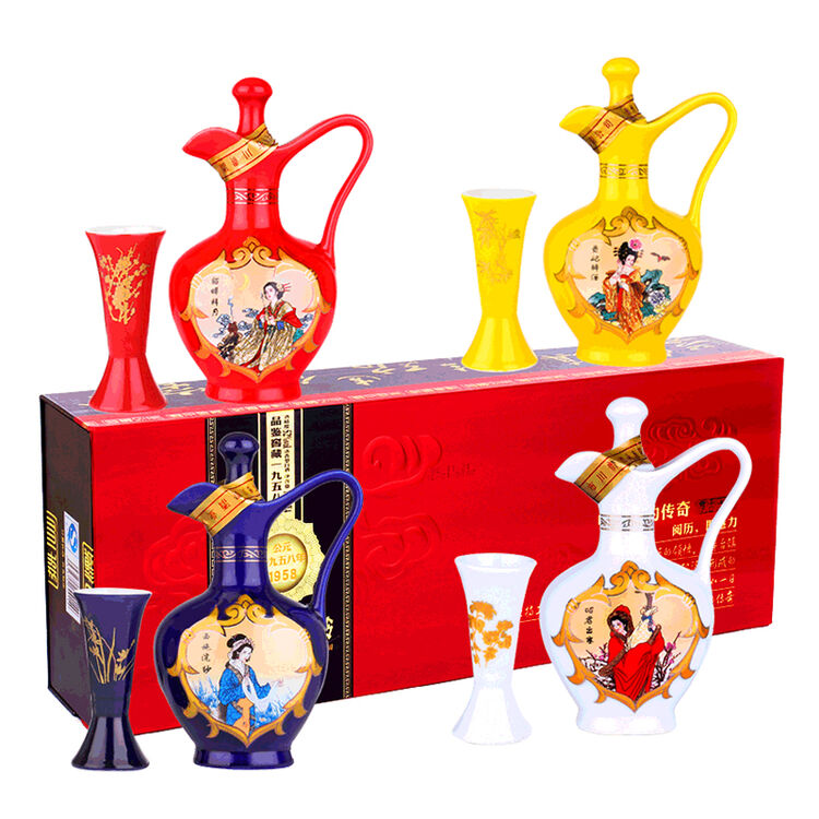 贵州茅台镇四大美女酒水52度浓香型白酒礼盒整箱小酒版收藏礼品酒125