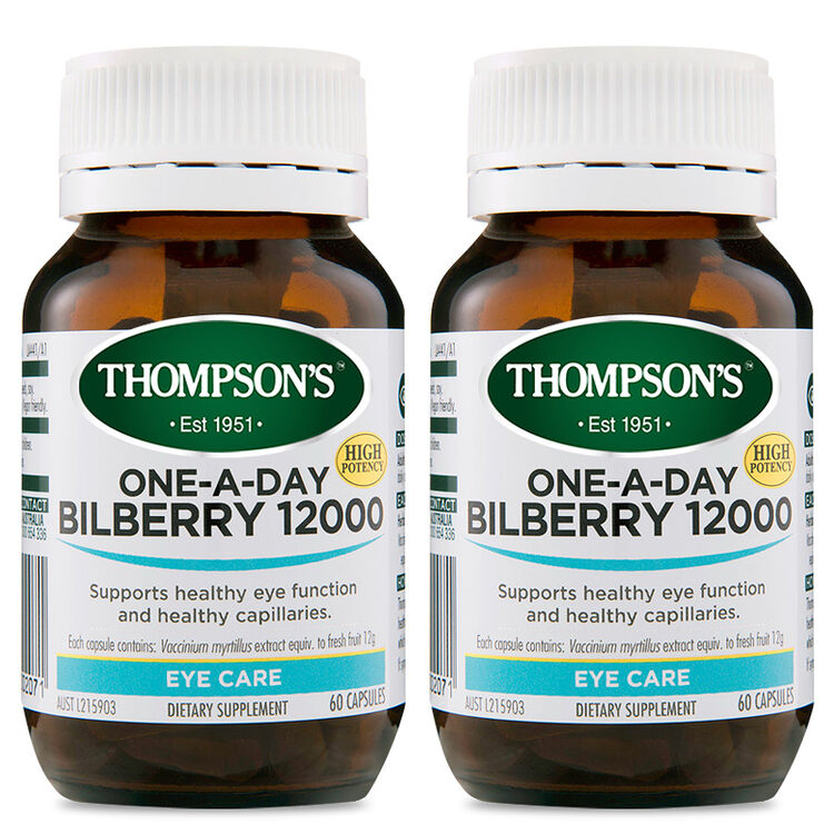新西兰汤普森(thompsons)高浓缩越橘蓝莓叶黄素护眼精华胶囊预防近视