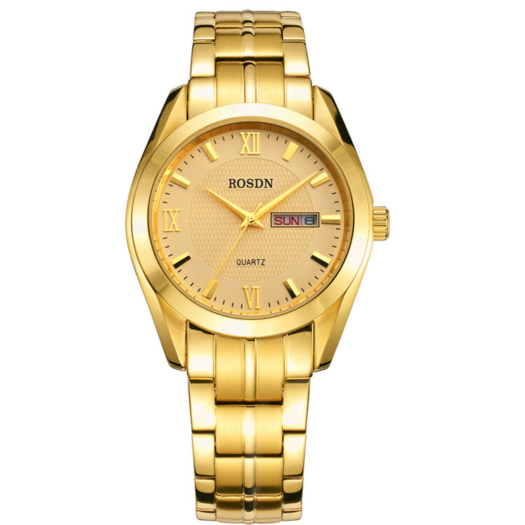 劳士顿(rosdn)eternal love系列情侣手表一对 时尚防水镶金钢带男表