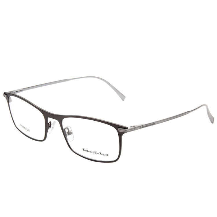 zegna 杰尼亚 男款灰色镜框枪色镜腿光学眼镜框眼镜架 ez5110 097