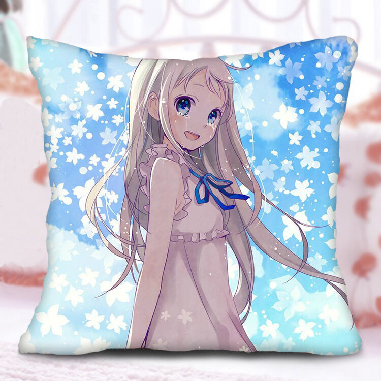 未闻花名动漫抱枕 未闻那朵花名字本间芽衣子面码方形靠枕靠垫抱枕