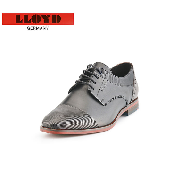 lloyd利来 新款舒适耐磨圆头商务正装休闲皮鞋18100 黑色 43