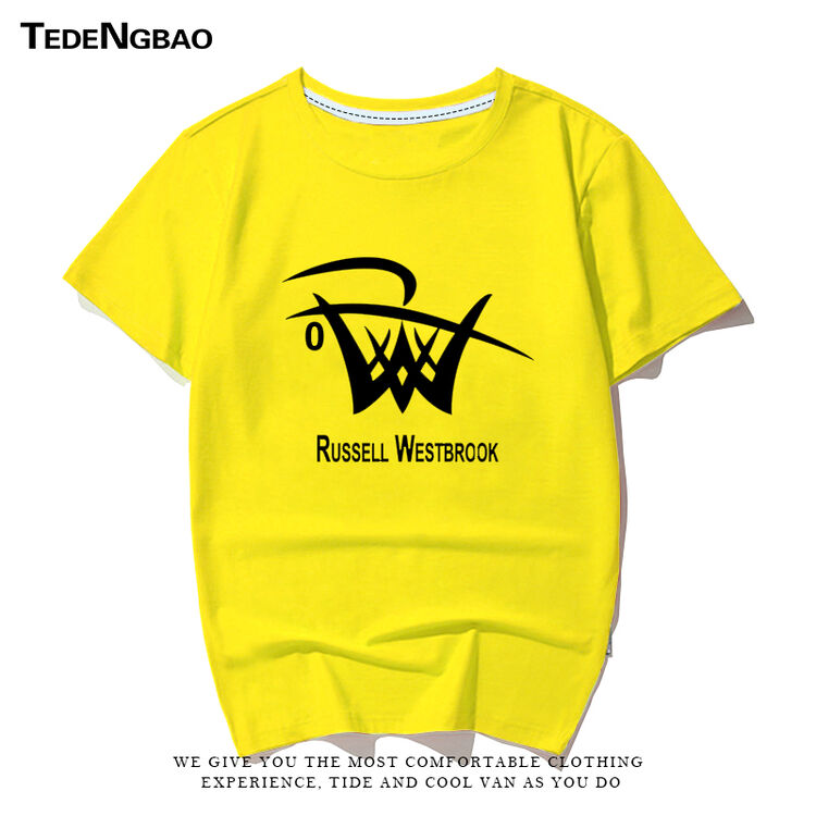 westbrook威斯布鲁克威少雷霆 球衣训练服篮球夏季短袖t恤 1 s