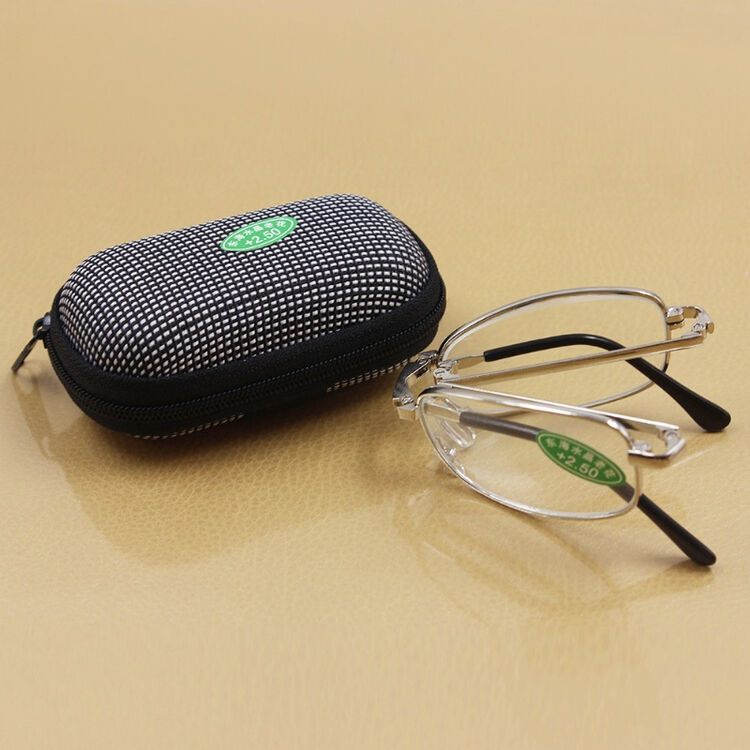 东海水晶老花镜男女高清折叠舒适简约优雅便携超轻玻璃老光 200度