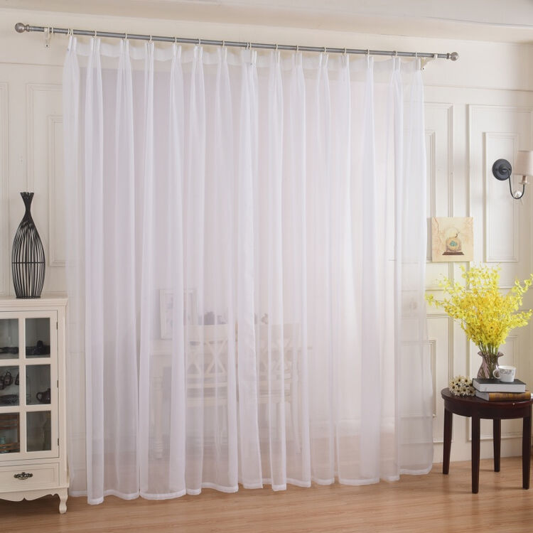 sns 客厅飘窗窗帘阳台纱帘窗纱帘成品定制白色窗帘纱窗纱帘纱布 挂钩
