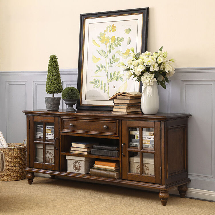 栢菲莱斯 美式卧室电视柜美式乡村主卧实木家具经济型简约现代客厅小