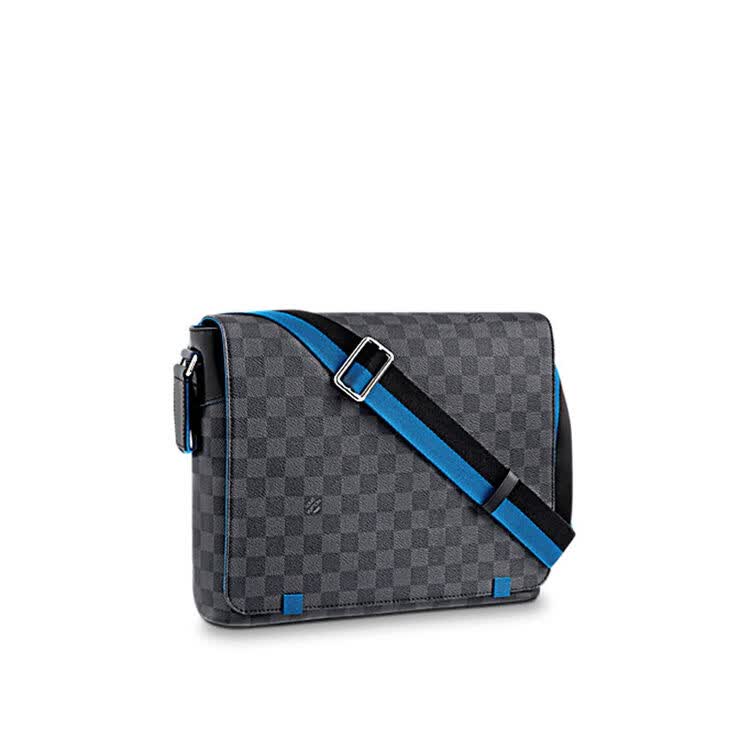 路易威登lv男包单肩包斜挎包 district中号邮差包 damier graphite