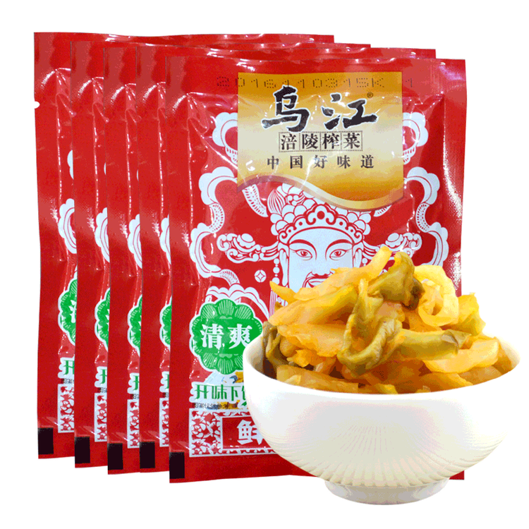 乌江涪陵榨菜鲜脆菜丝80g*10袋清淡榨菜开味小菜咸菜下饭菜