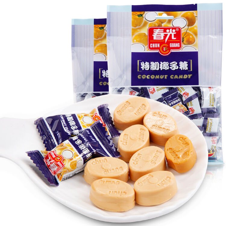 guang) 春光特制椰子糖250g*2袋装海南特产椰子原汁原味糖果零食硬糖